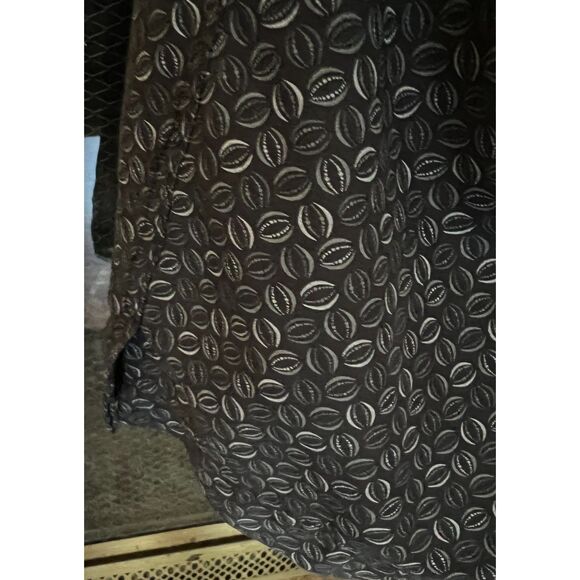 Haggar Performance Wear Men’s Large Button Up Black Geometric Print Shirt - Picture 4 of 8